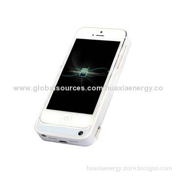 3,000mAh External Solar Power Case for iPhone 5, 5V/120mA Solar Input, Low-carbon Environmen